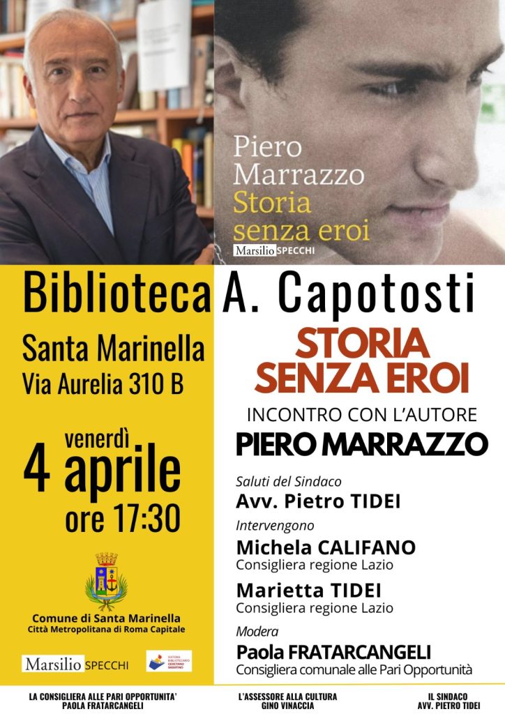 Santa Marinella: Piero Marrazzo presenta il suo libro “Storie senza Eroi”