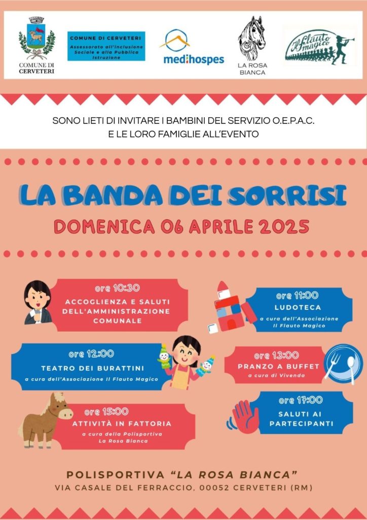 "La Banda dei Sorrisi”: a Cerveteri una giornata tra natura e svago per gli assistiti dal servizio OePac