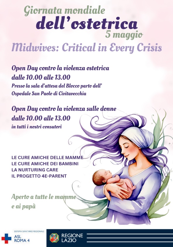 Giornata mondiale dell'ostetrica: la Asl Roma 4 promuove iniziative per la tutela della donna