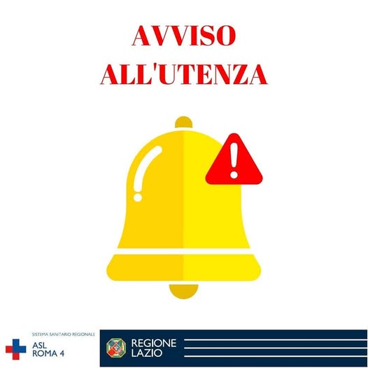 Avviso all'utenza della ASL Roma 4: trasferimento temporaneo, dal 27 novembre, del Punto Unico di Accesso (P.U.A.) 