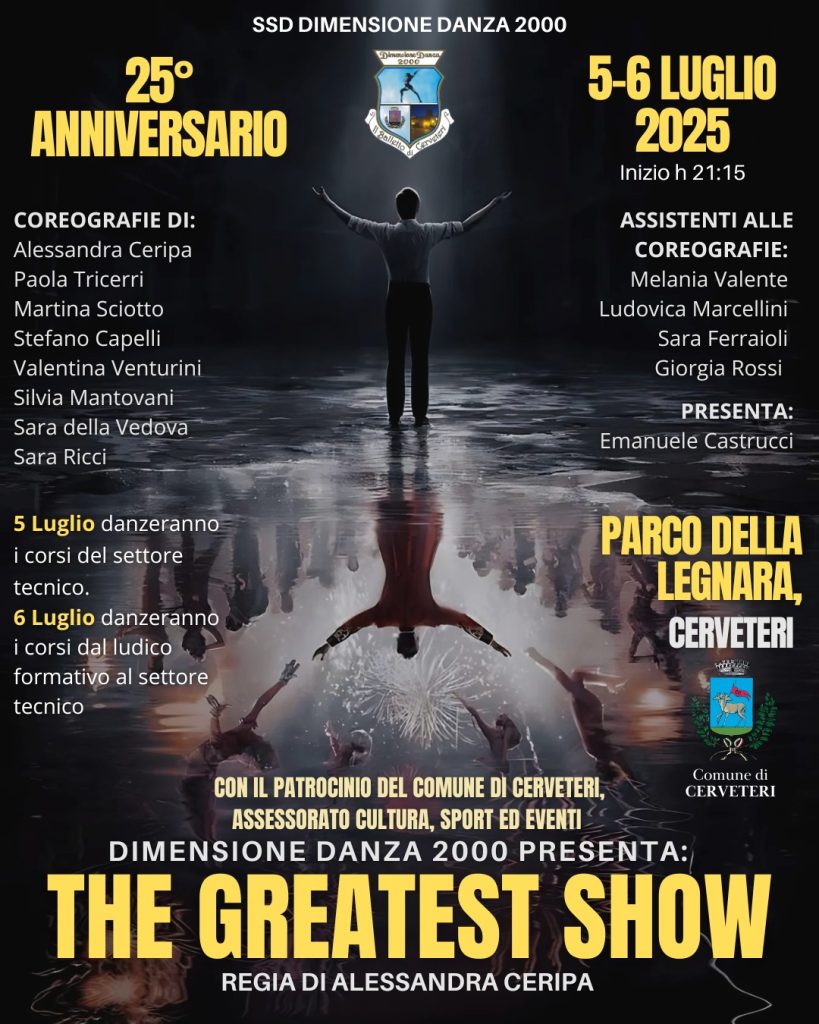 Rim e Dimensione Danza 2000 aprono la stagione estiva di Cerveteri: quattro grandi serate di danza e spettacolo al Parco della Legnara
