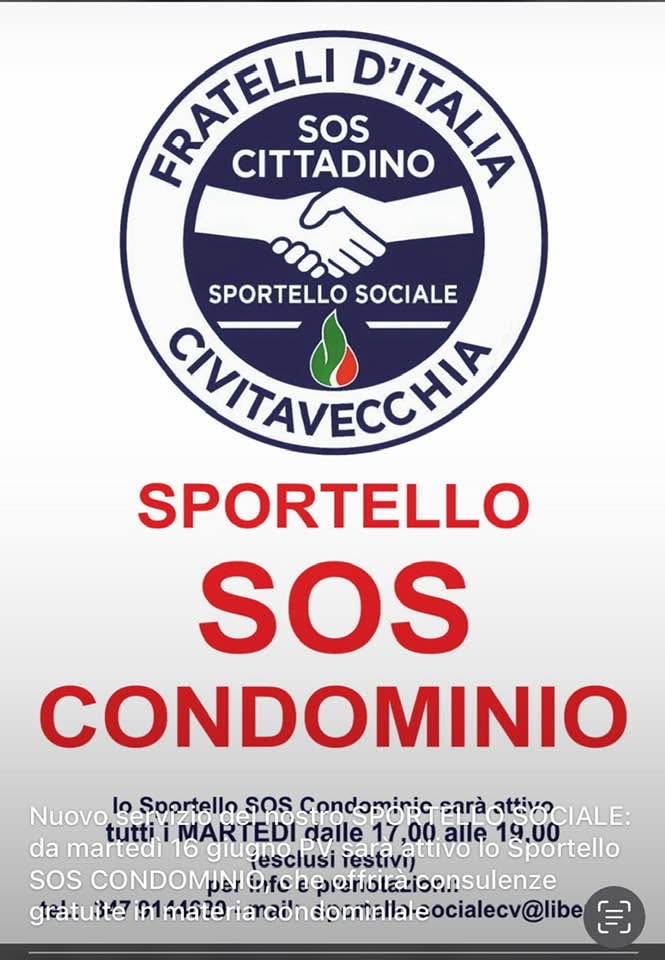 Fratelli d'Italia Civitavecchia lancia lo "Sportello SOS Condominio" a supporto dei cittadini