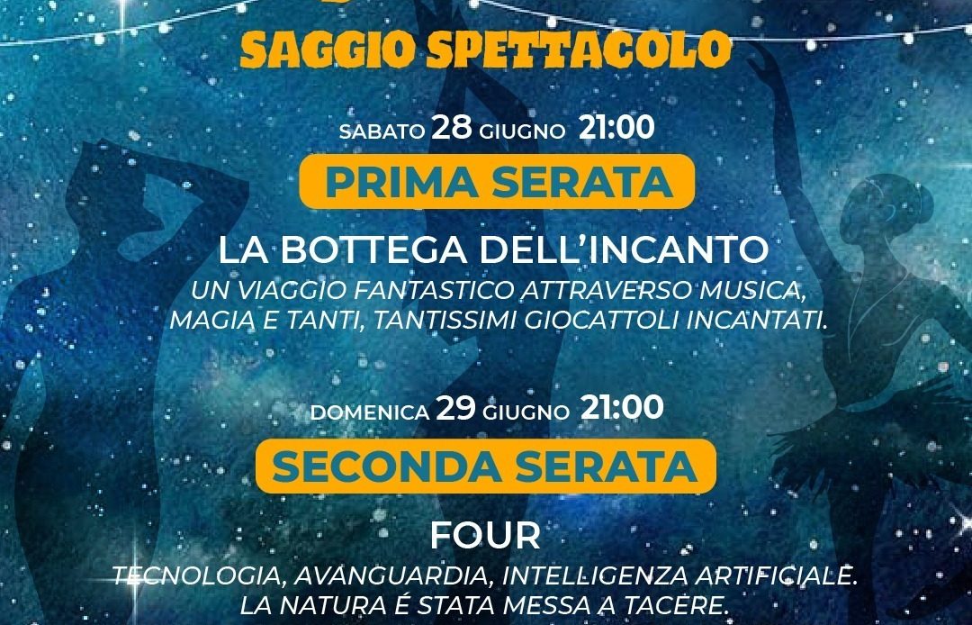 “La bottega dell’incanto” e “Four”: la Rim Cerveteri apre la quattro giorni di danza al Parco della Legnara