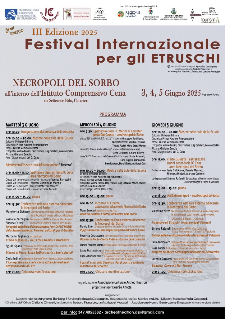 Cerveteri, tutto pronto per la III Edizione del Festival Internazionale per gli Etruschi