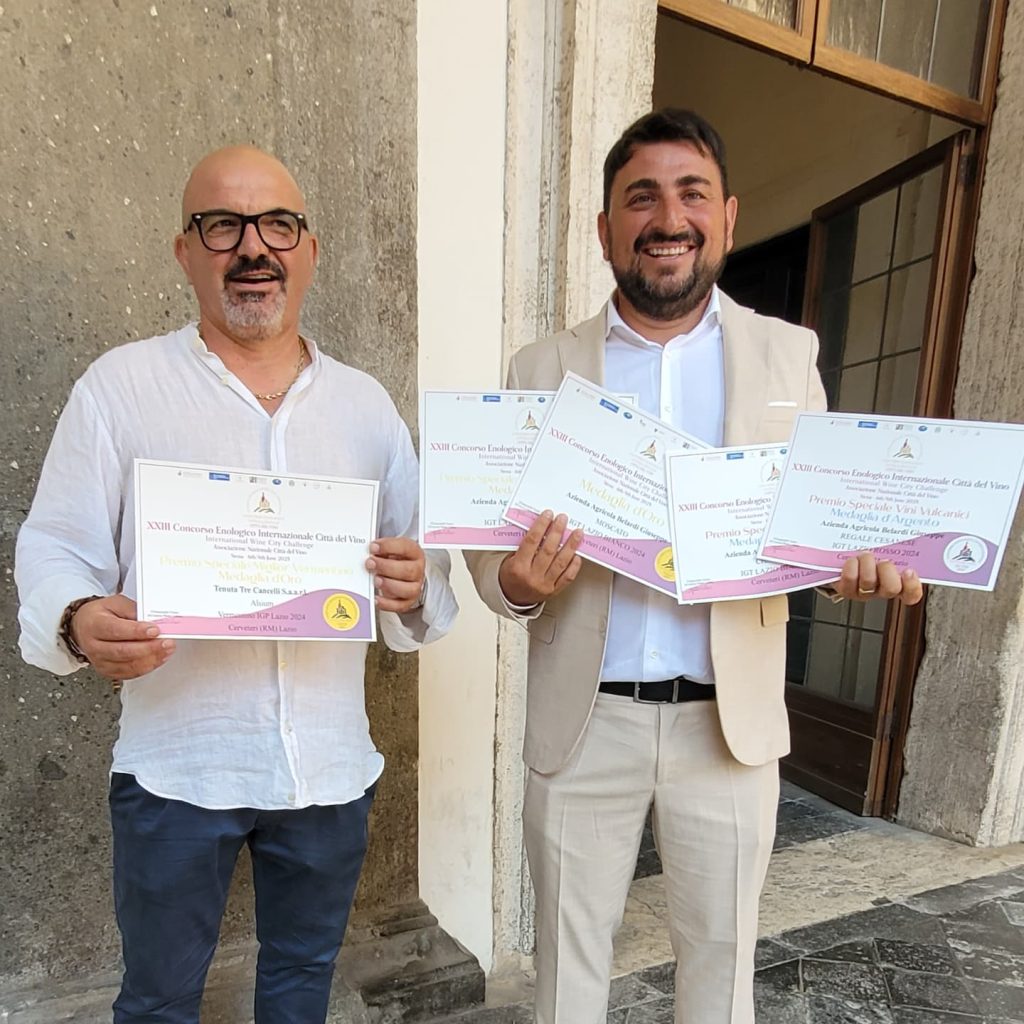 "Cerveteri premiata al Concorso Enologico Internazionale Città del Vino in Campidoglio"