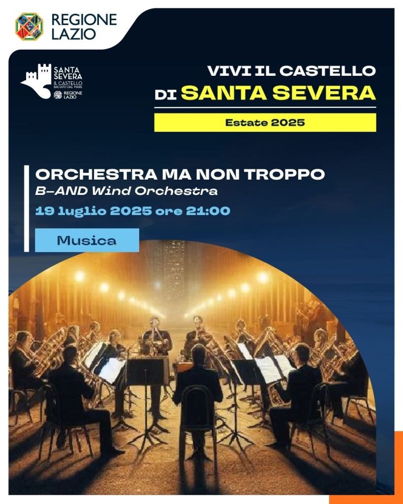La B-AND Wind Orchestra porta il concerto “Orchestra ma non troppo” al Castello di Santa Severa