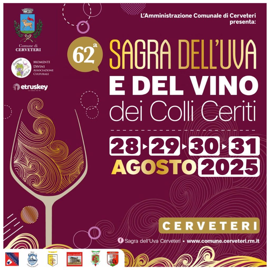 Cerveteri, tutto pronto per la 62ª Sagra dell’Uva e del Vino dei Colli Ceriti