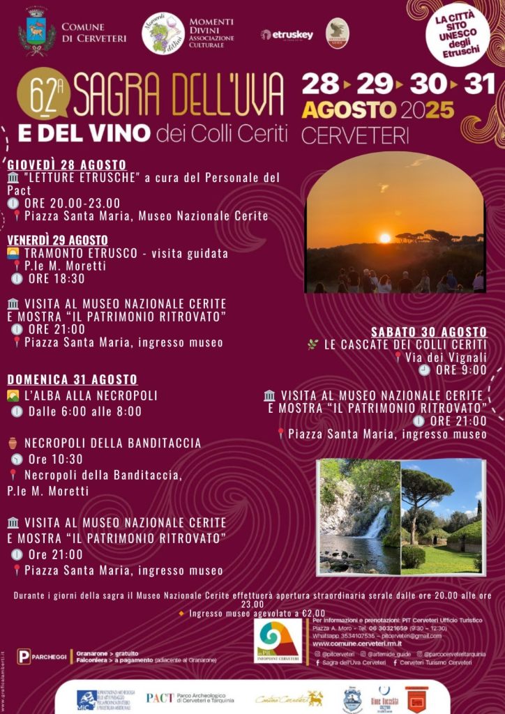 Cerveteri, tutto pronto per la 62esima Sagra dell'Uva e del Vino: il programma
