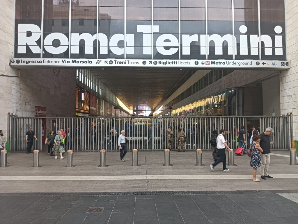 Blindata la stazione Termini in preparazione alla manifestazione pro Palestina di oggi