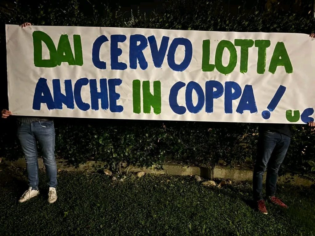 Cerveteri, “Dai Cervo lotta”: la spinta dei tifosi per l’andata di Coppa Italia