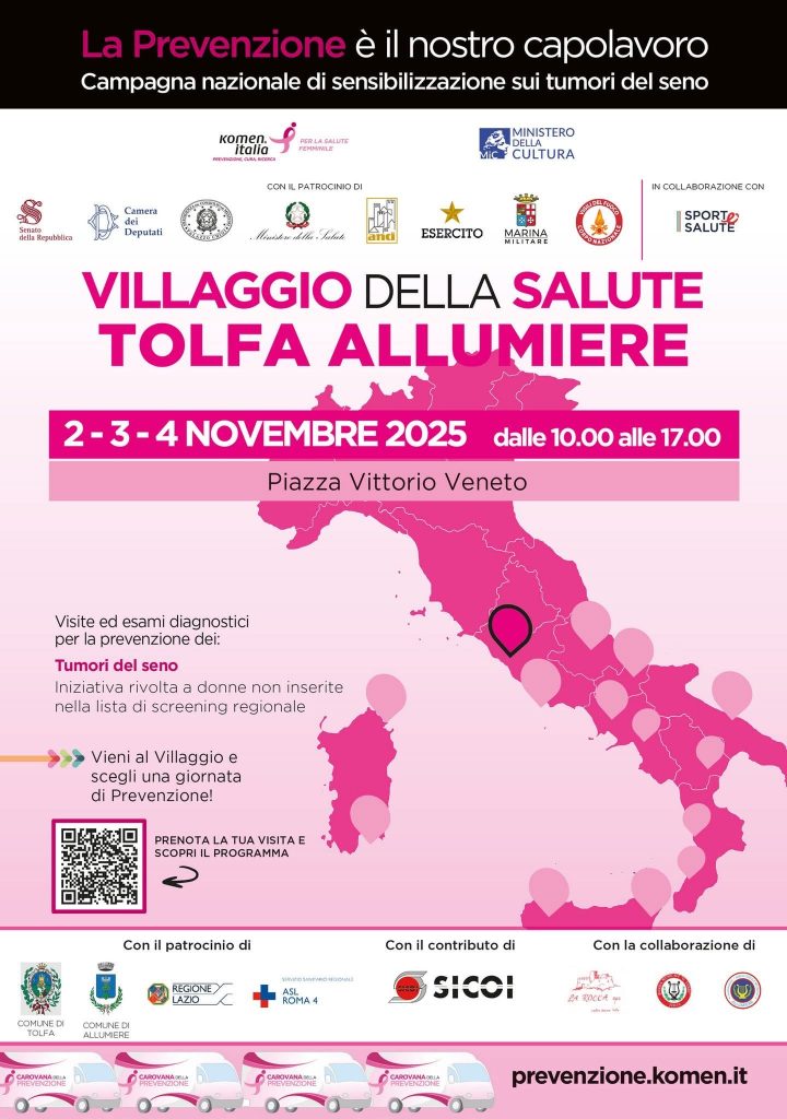 Tolfa, distribuito uno speciale annullo filatelico per la VI Campagna nazionale di sensibilizzazione sui tumori al seno