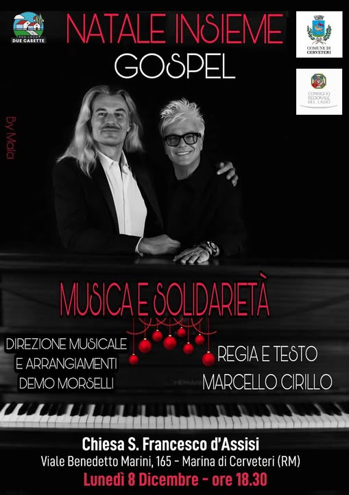 Cerenova, alla chiesa San Francesco d’Assisi l'8 dicembre arriva “Musica e Solidarietà”: il concerto di Cirillo e Morselli