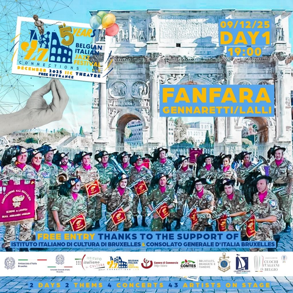 La Fanfara Gennaretti-Lalli della Sezione intercomunale Ladispoli-Cerveteri a Bruxelles per la quinta edizione del "Belgian-Italian jazz festival"