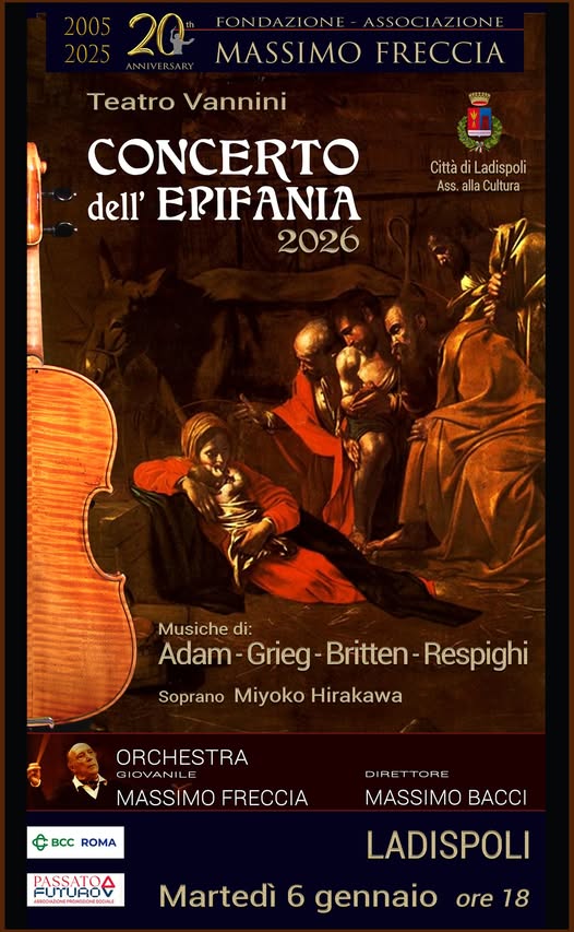 Ladispoli, Concerto dell’Epifania al Teatro Vannini. Sul palco l’Orchestra giovanile “Massimo Freccia”