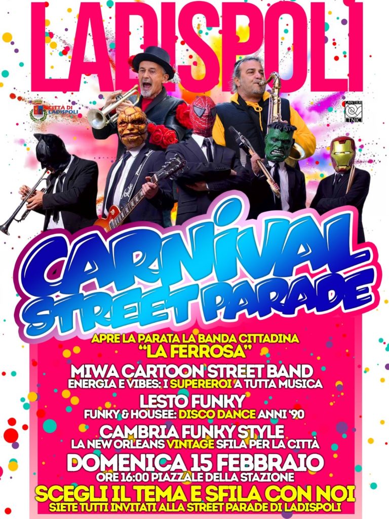 Ladispoli, tutto pronto per la sfilata di carnevale in musica