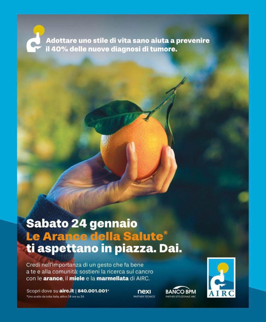 Cerveteri, in Piazza Aldo Moro tornano le Arance della Salute di Airc