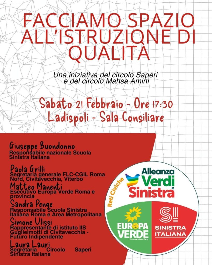 Ladispoli, in aula consiliare "Facciamo spazio all'istruzione di qualità"