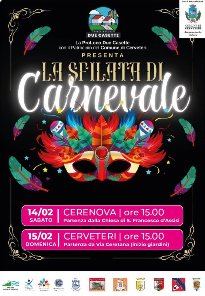 Carnevale di Cerveteri, sfilate rinviate per maltempo: nuove date il 14 e 15 febbraio