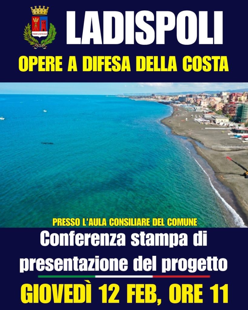 Ladispoli, giovedì 12 verrà presentato il progetto relativo alle opere di difesa della costa