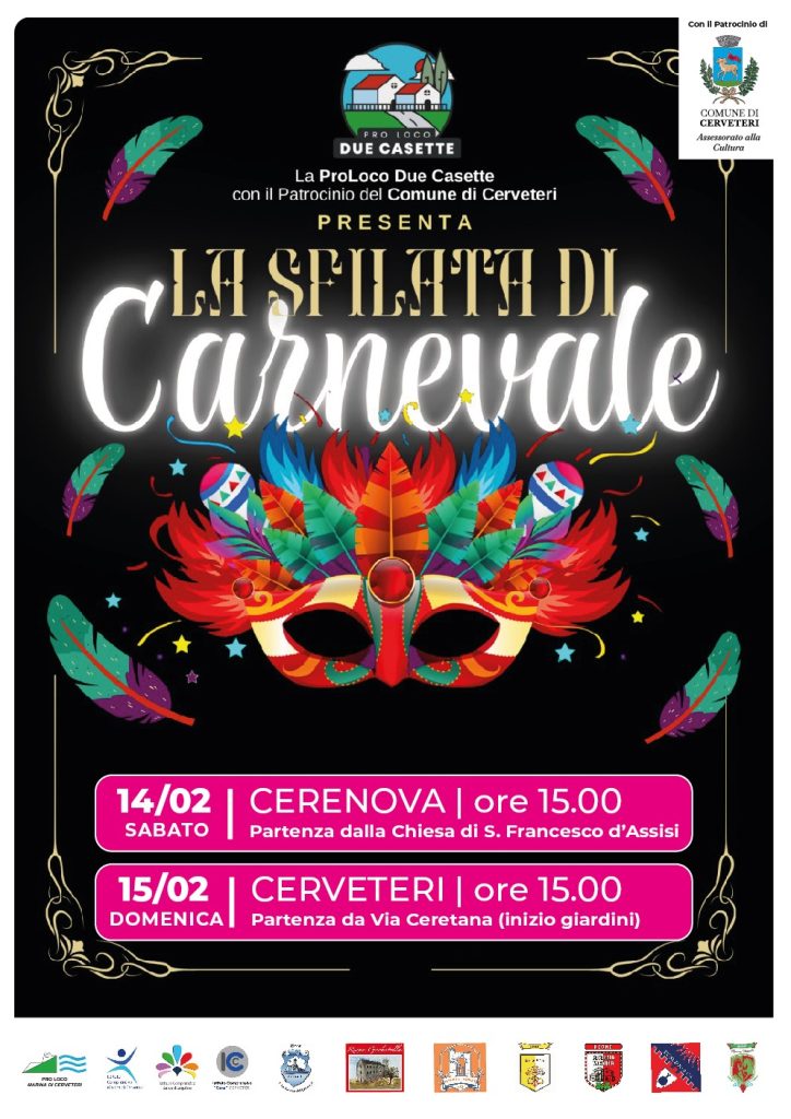 Gli appuntamenti del Carnevale: a Cerenova e Cerveteri una grande sfilata, a Sala Ruspoli lo spettacolo de "Le Odissere"