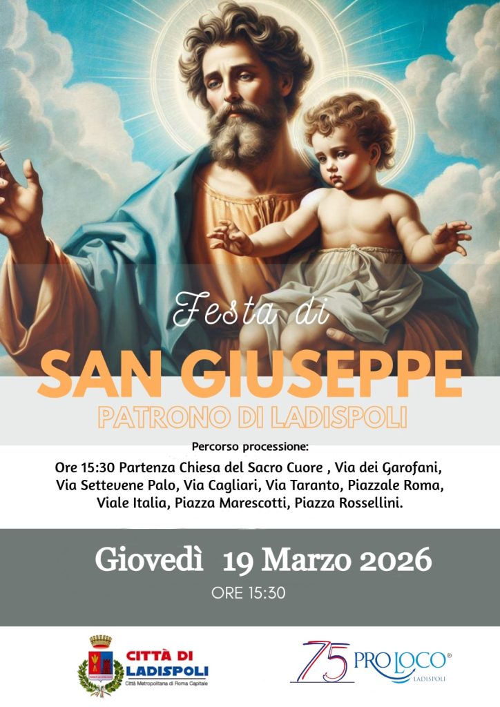 Festa di San Giuseppe, patrono di Ladispoli: domani la processione per le vie della città