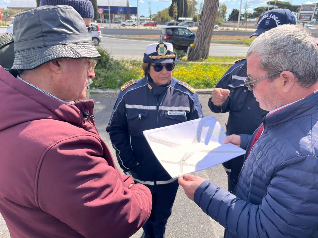 Piano Urbano del Traffico e viabilità: sopralluogo all’incrocio tra Via Fontana Morella e via Aurelia