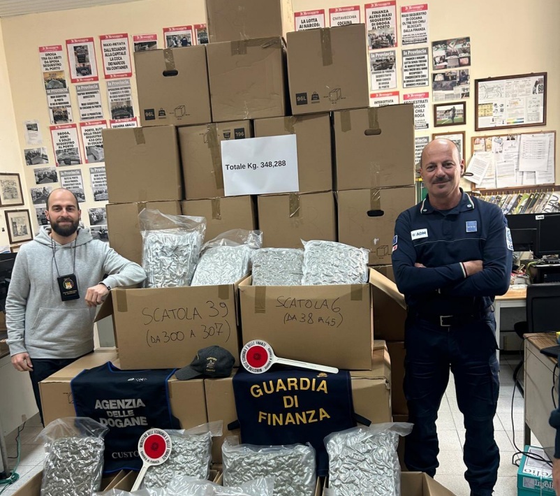 Porto di Civitavecchia: sequestrati 348kg di Marijuana nascosti negli elettrodomestici