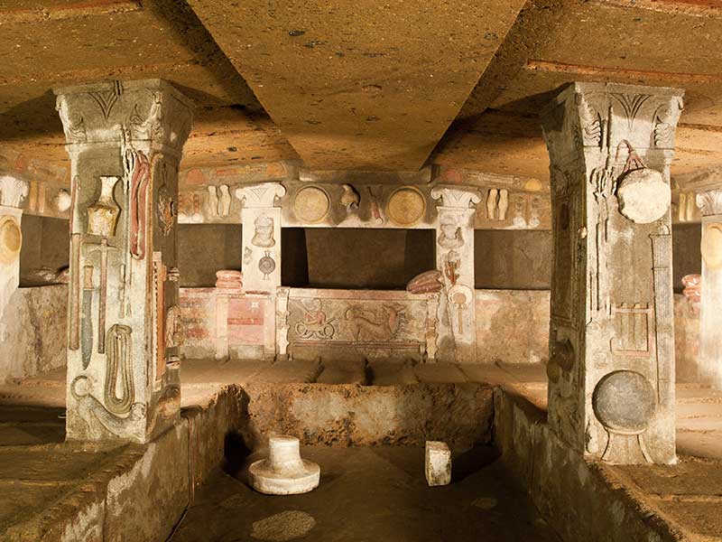 Cerveteri, Necropoli della Banditaccia, dal 18 al 30 marzo il percorso di visita sarà limitato per lavori e riprese