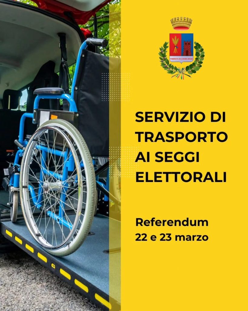 Referendum 2026, servizio di trasporto gratuito ai seggi a Ladispoli per cittadini con disabilità