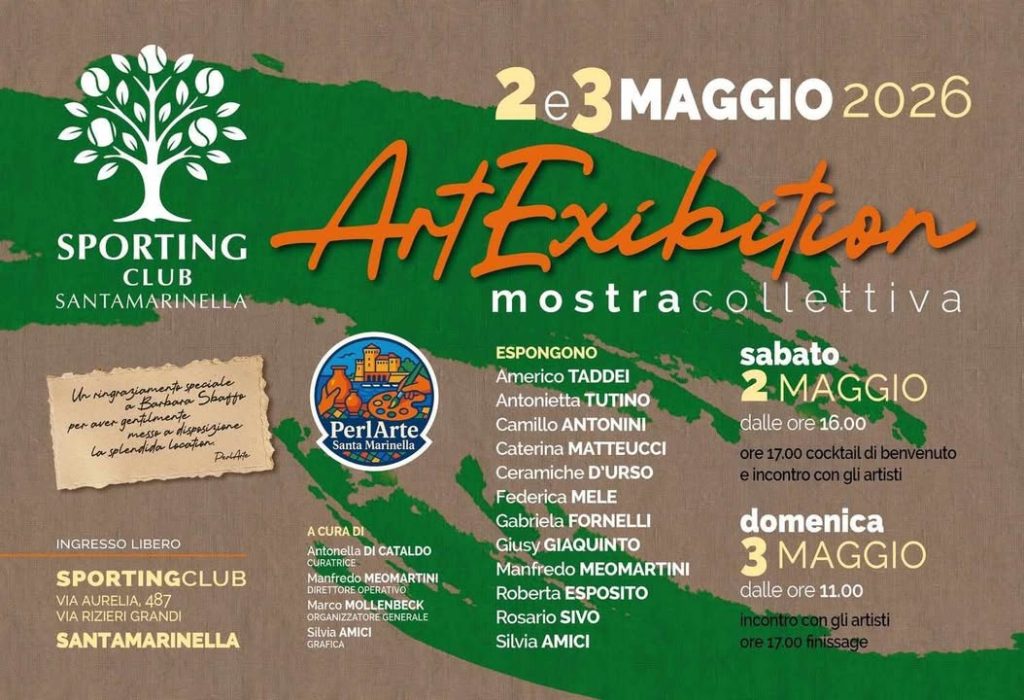 Lo Sporting Club Santa Marinella Hub della Cultura: al via “ArtExibition” con il Gruppo PerlArte