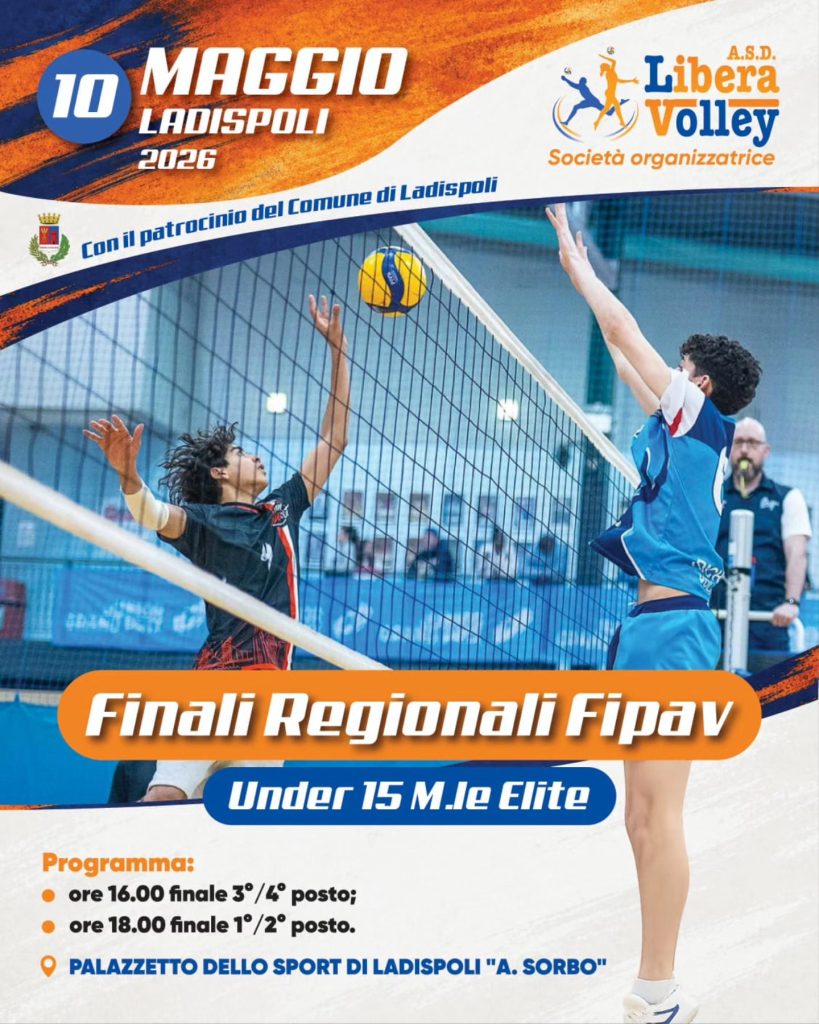 La Società A.S.D. Libera Volley porta a Ladispoli le Finali Regionali Under 15 Maschile