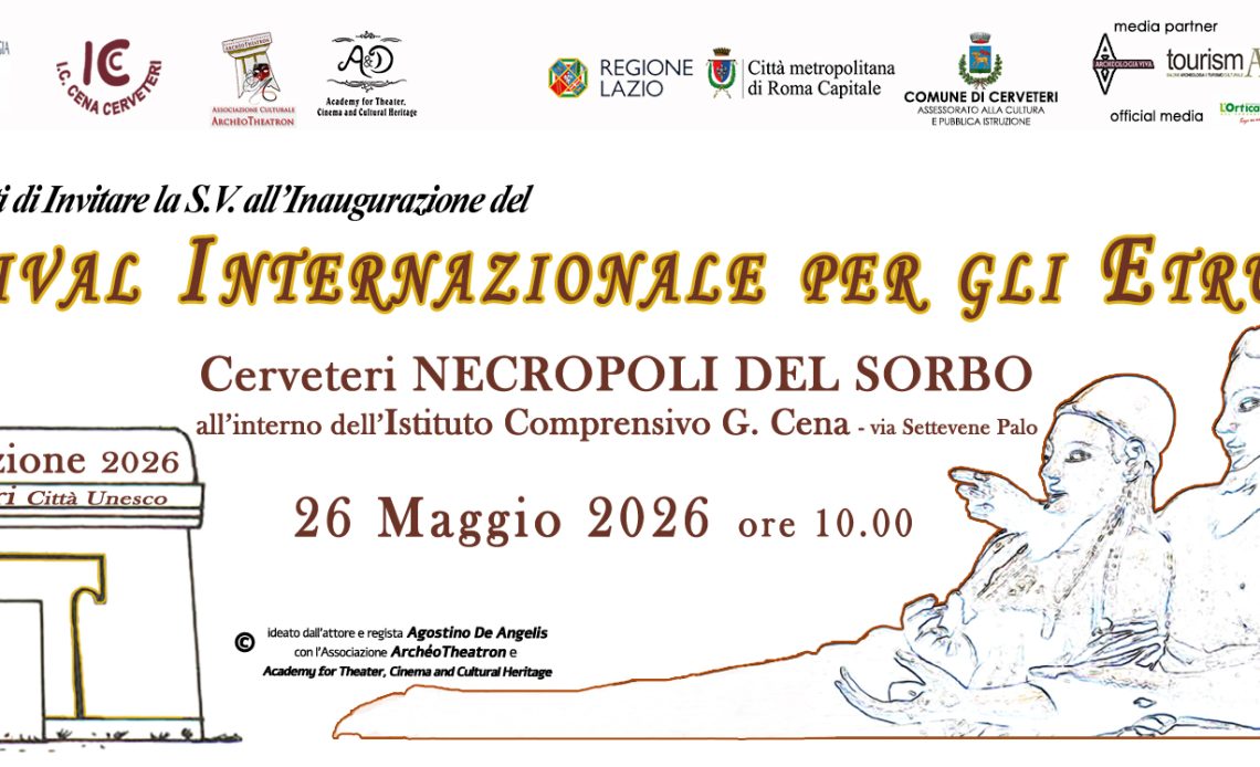 Al via la IV Edizione del “Festival Internazionale per gli Etruschi” ideato da Agostino De Angelis: un programma straordinario tra grandi ospiti, cultura e il coinvolgimento delle scuole