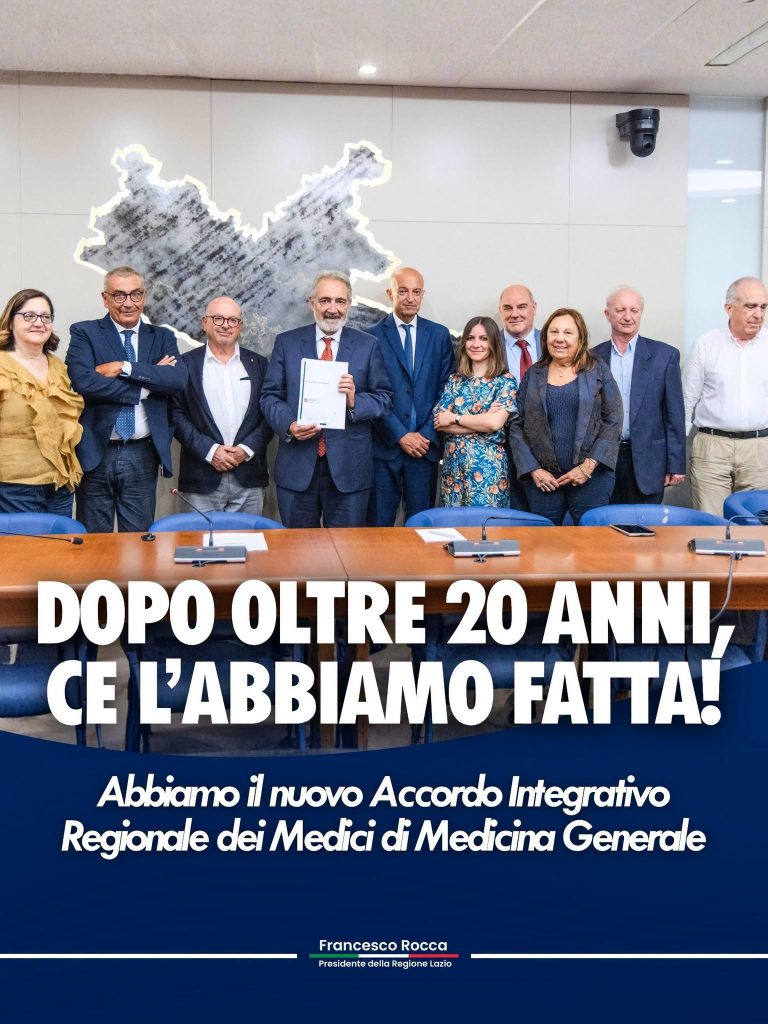 Medici di Medicina Generale, firmato dopo 20 anni il nuovo Accordo Integrativo Regionale (AIR)