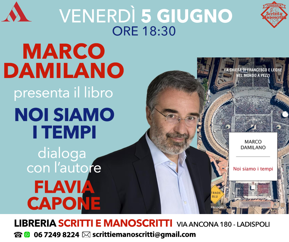 "Noi siamo tempi" venerdì Marco Damilano presenta il suo libro a Ladispoli