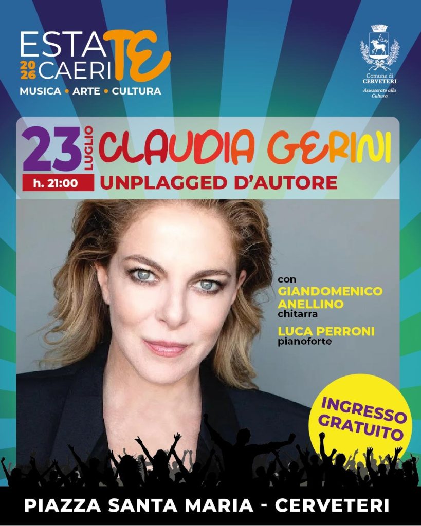 Estate Caerite 2026: a Cerveteri arrivano Paolo Ruffini, Claudia Gerini e Gianluca Fubelli