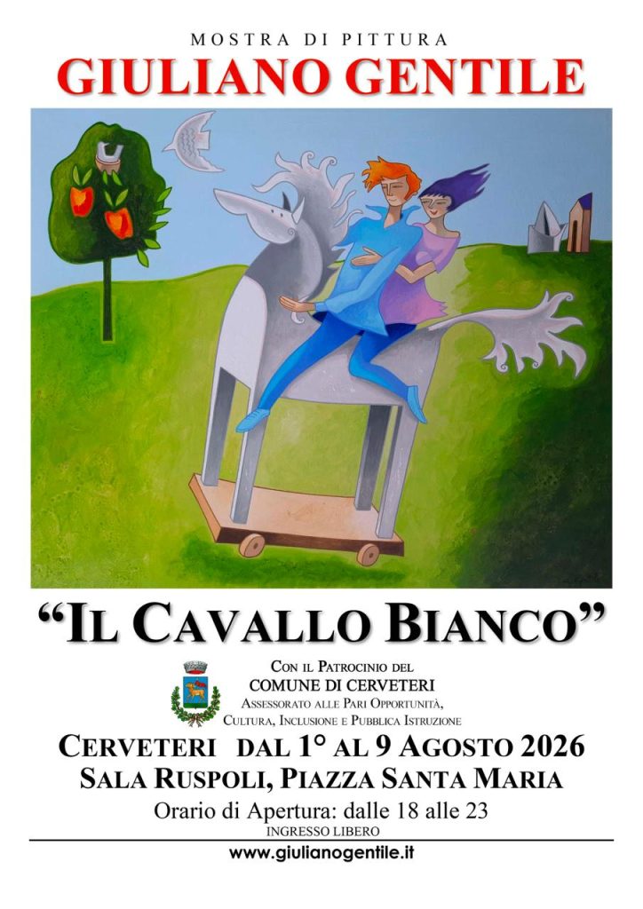 Cerveteri, Giuliano Gentile torna a Palazzo Ruspoli con “Il cavallo bianco”
