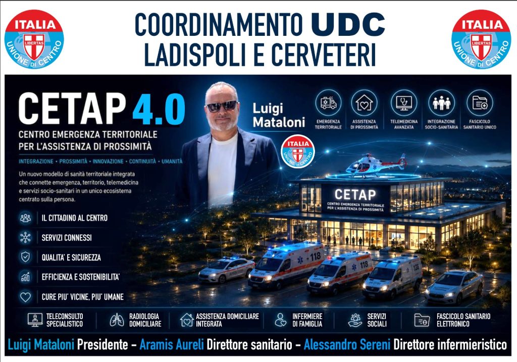 Sanità sul litorale: l’UDC lancia il progetto “CETAP 1.0” per Ladispoli e Cerveteri