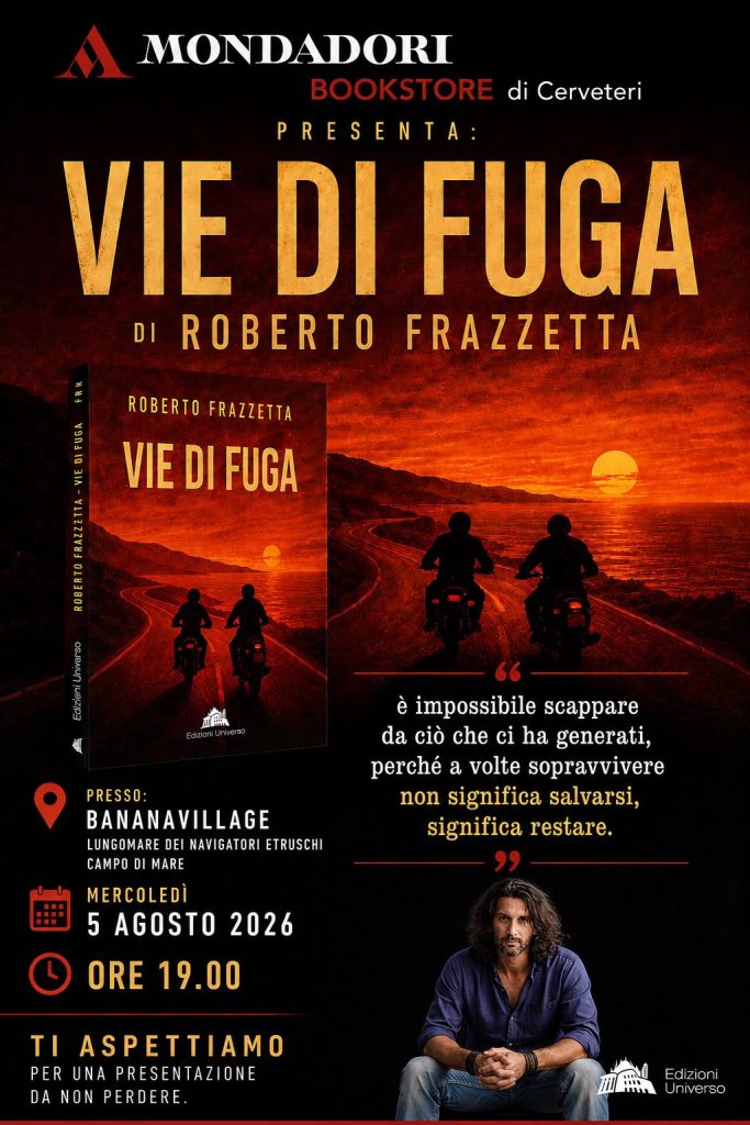 Nel nuovo romanzo del cerveterano Roberto Frazzetta, “Vie di fuga”, il noir incontra il rapporto tra padre e figlio