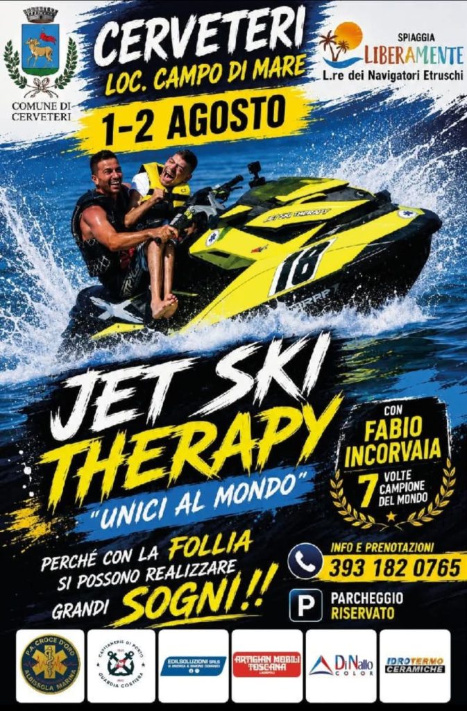 Cerveteri, la Jet Ski Therapy torna a Campo di Mare con Fabio Incorvaia