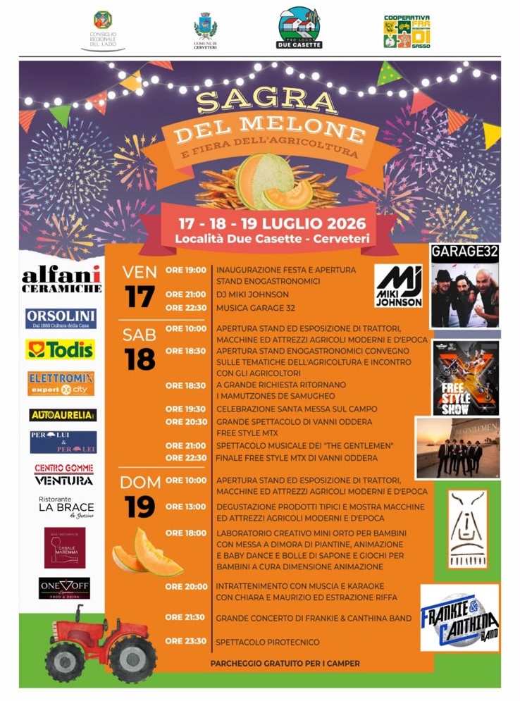 Cerveteri, torna la Sagra del Melone in località Due Casette