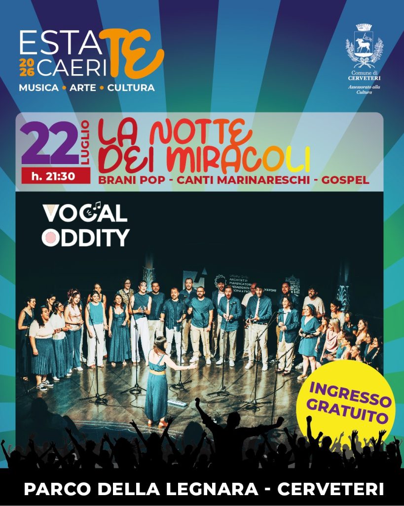Da Michael Jackson a David Bowie: il gruppo “Vocal Oddity” in concerto al Parco della Legnara a Cerveteri