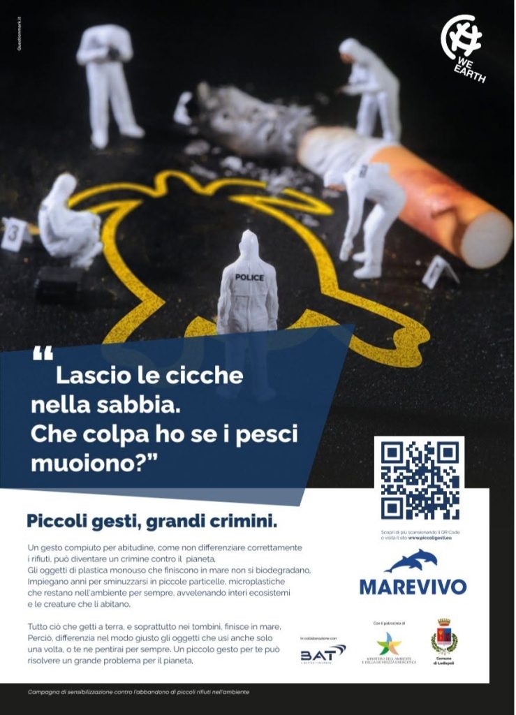 Ladispoli protagonista della campagna nazionale contro i mozziconi in spiaggia: appuntamento presso la spiaggia inclusiva "In Onda"
