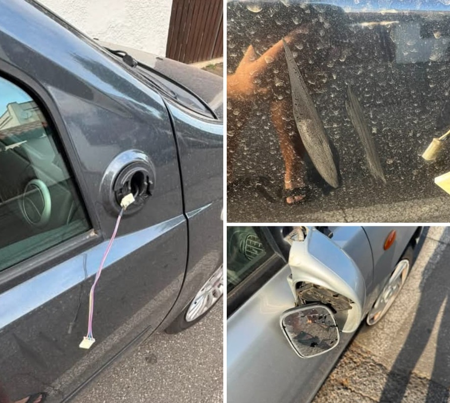 Cerenova, tre automobili vandalizzate nella notte in via Umberto Cetra