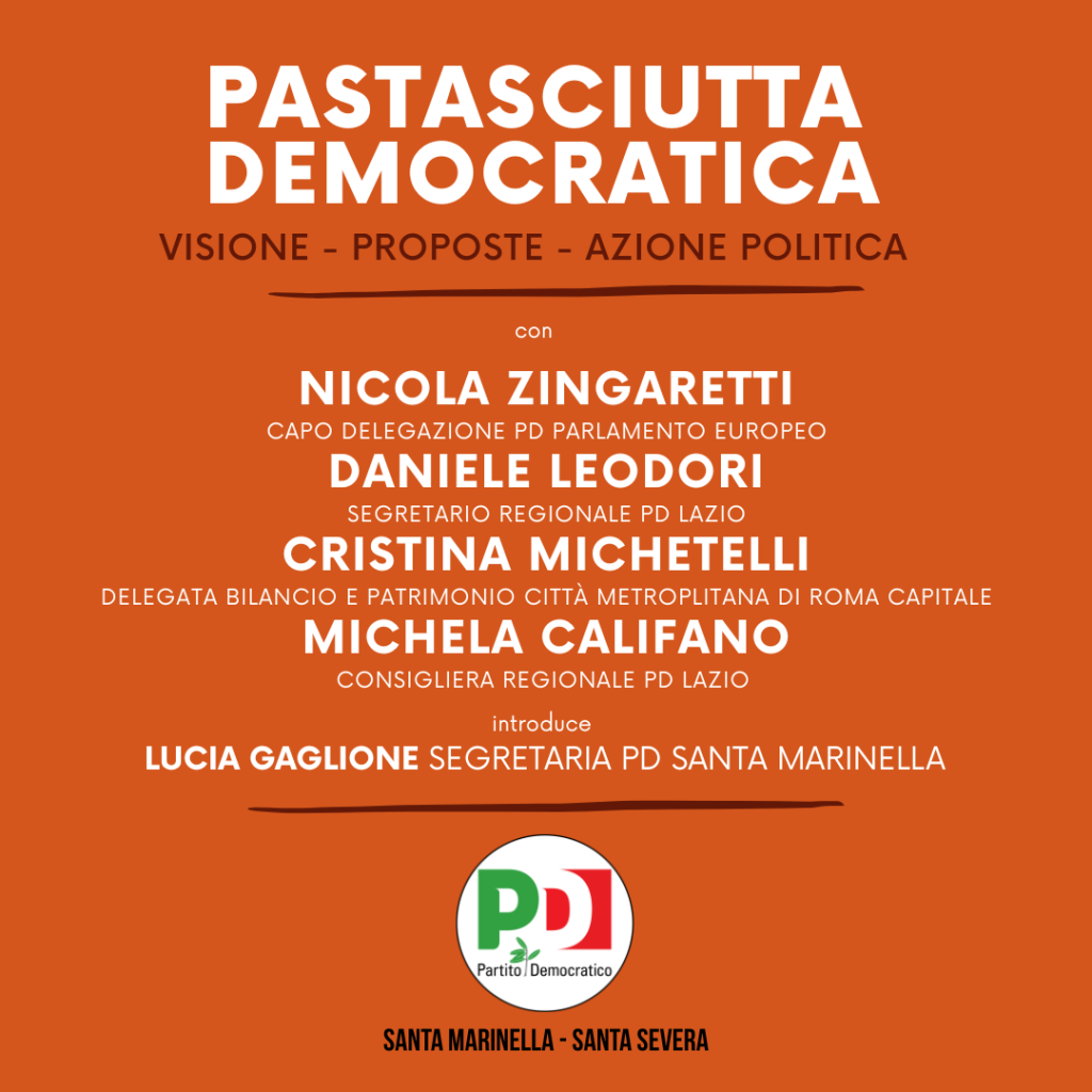 Santa Marinella, Zingaretti e Leodori alla “Pastasciutta democratica” del Pd
