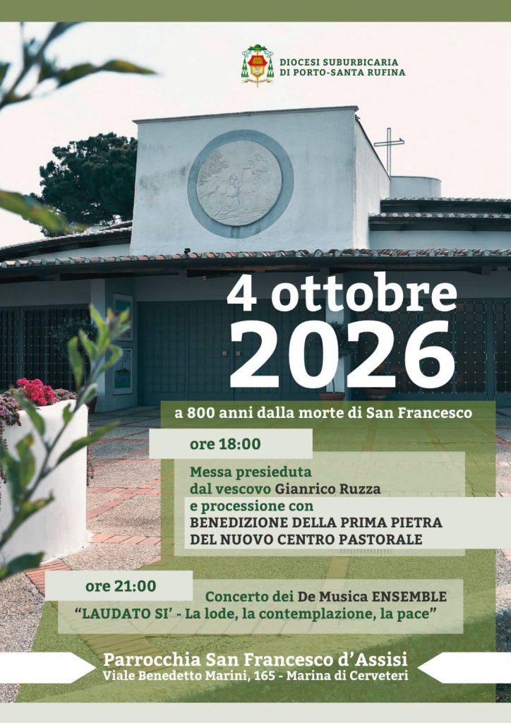 Marina di Cerveteri celebra San Francesco: il 4 ottobre tra fede, comunità e la prima pietra del nuovo Centro Pastorale