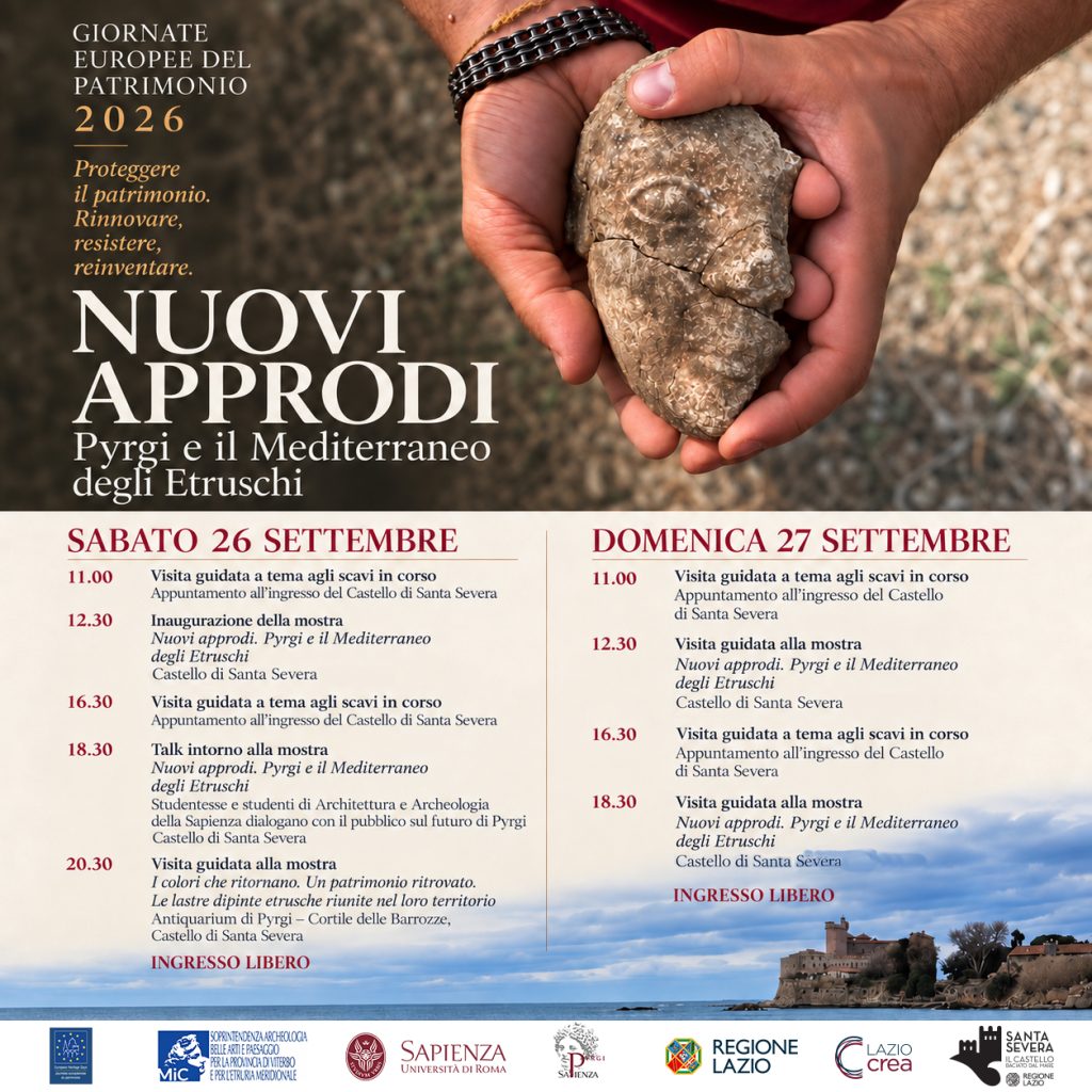 Pyrgi, visite agli scavi e mostre per le Giornate Europee del Patrimonio