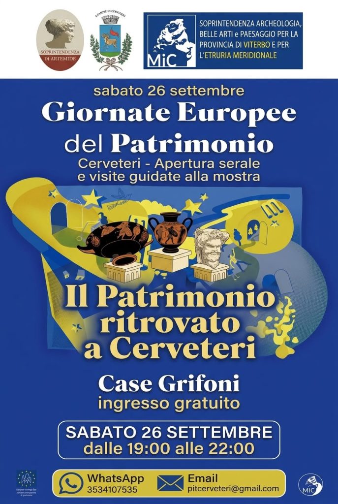 Cerveteri, le porte della storia si aprono per le Giornate Europee del Patrimonio