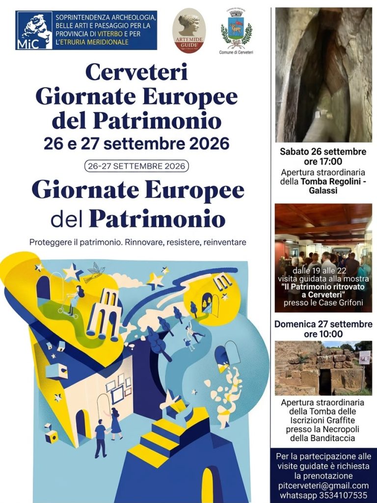 Cerveteri, le porte della storia si aprono per le Giornate Europee del Patrimonio