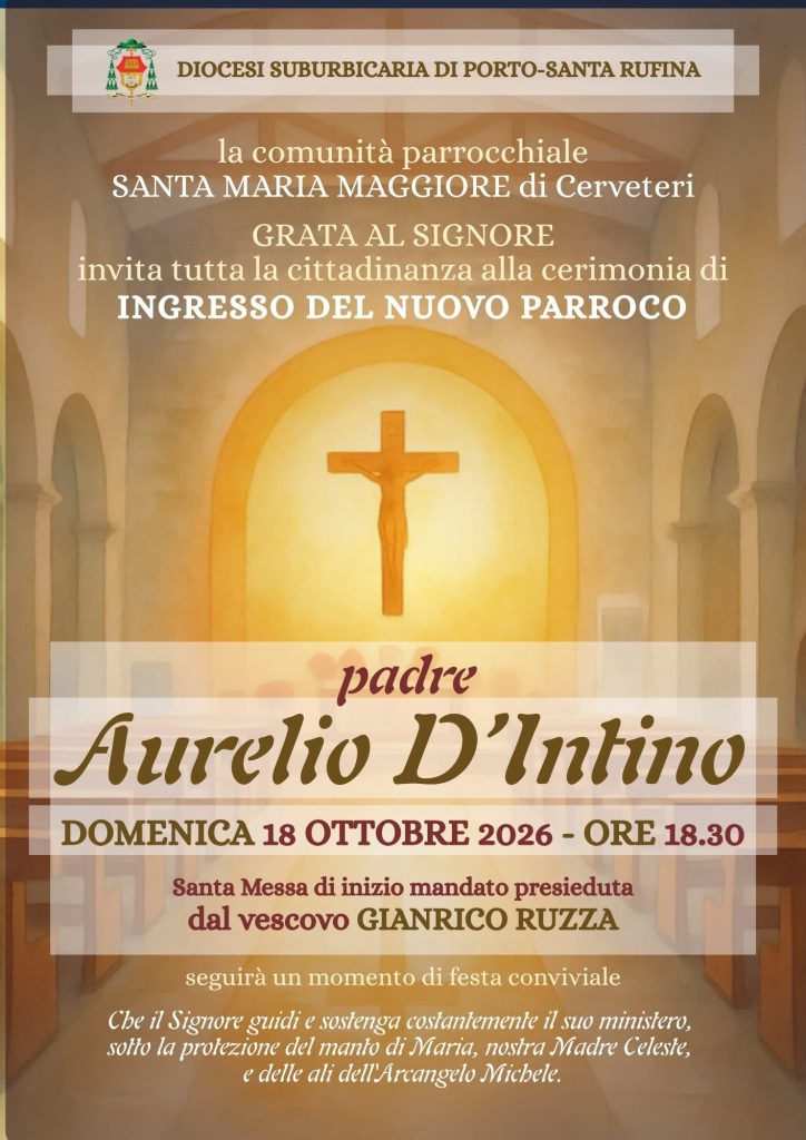 Cerveteri in festa: la comunità accoglie il nuovo parroco padre Aurelio D’Intino
