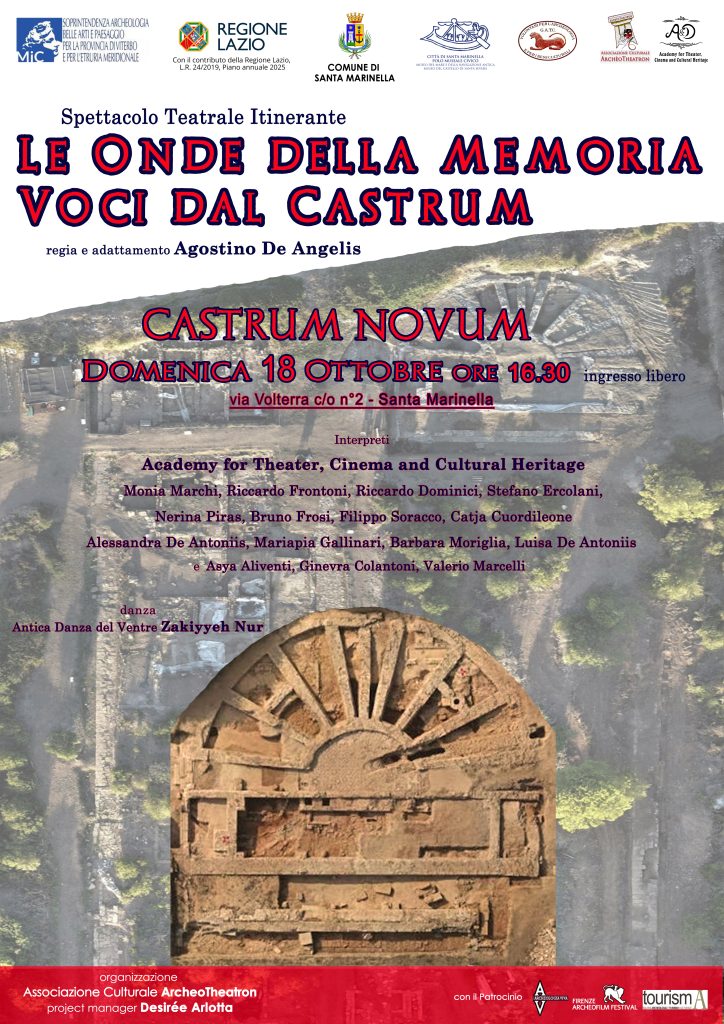 "Le Onde della Memoria – Voci dal Castrum": a Castrum Novum un viaggio teatrale ed emozionante tra storia e archeologia ideato da Agostino De Angelis